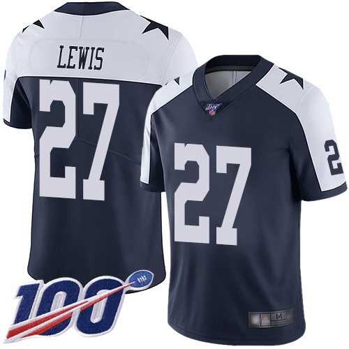Men Dallas Cowboys Limited Navy Blue Jourdan Lewis Alternate #27 100th Season Vapor Untouchable Throwback NFL Jersey->dallas cowboys->NFL Jersey